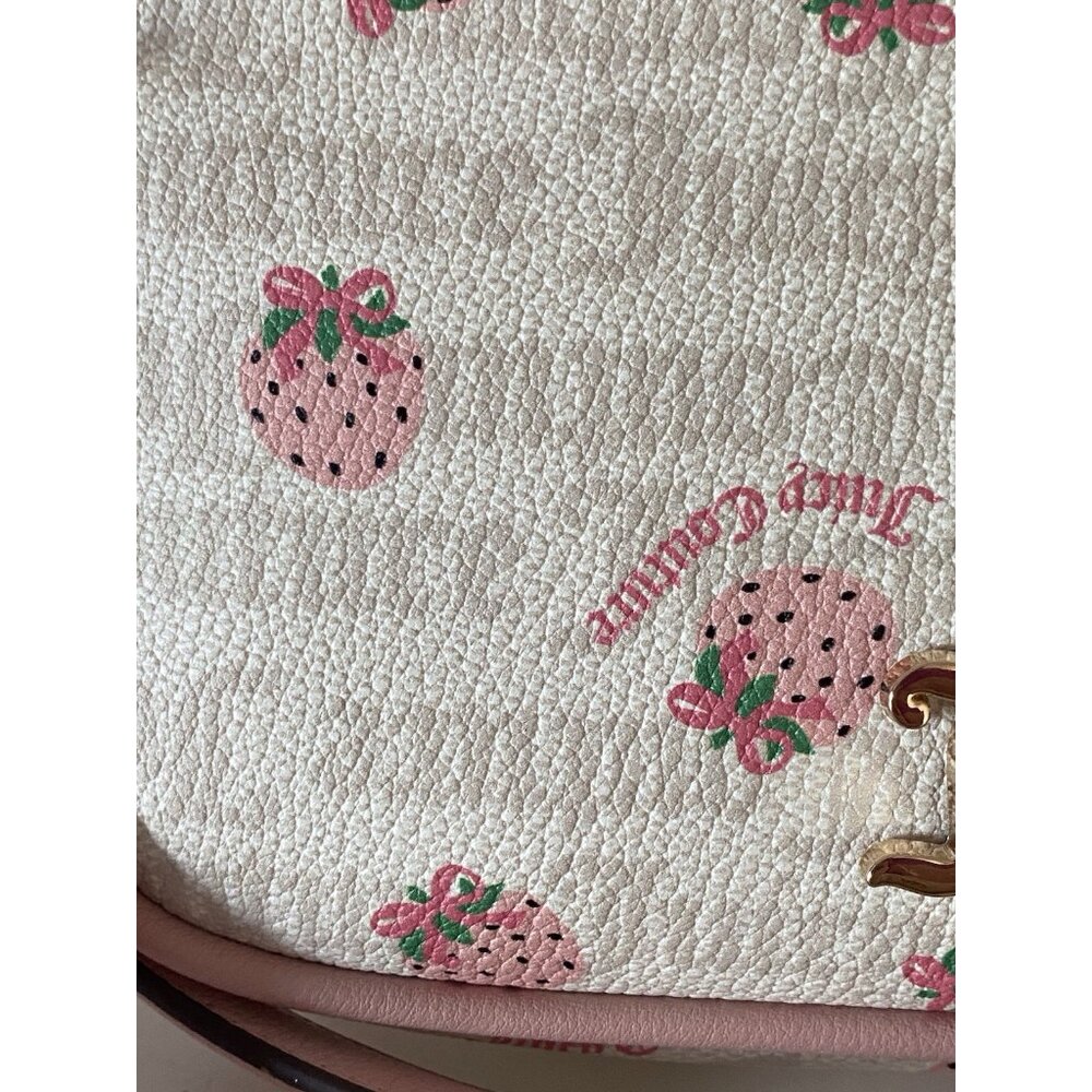 Juicy Couture Berry Sweet Strawberry Shoulder Bag Purse Angel Crystal Pink NEW - Picture 5 of 16